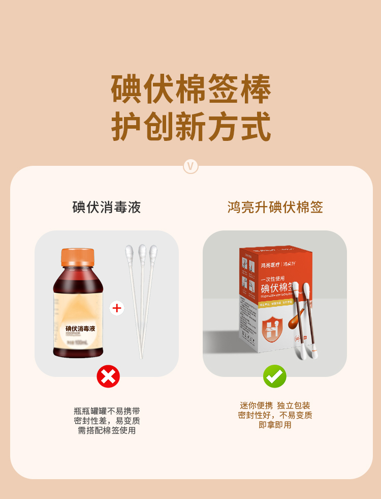 一次性使用碘伏棉签